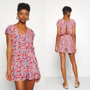 American Eagle Floral Romper size S